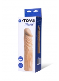 Насадка с ярко выраженной головкой и рельефным стволом - 19 см. - A-toys - в Калининграде купить с доставкой