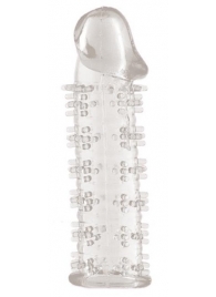 Гелевая прозрачная насадка с шипами - 12 см. - Toyfa Basic - в Калининграде купить с доставкой