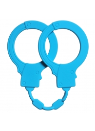Голубые силиконовые наручники Stretchy Cuffs Turquoise - Lola Games - купить с доставкой в Калининграде