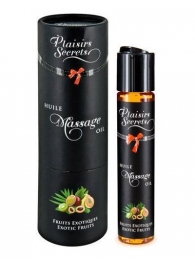 Массажное масло с ароматом экзотических фруктов Huile de Massage Gourmande Fruits Exotiques - 59 мл. - Plaisir Secret - купить с доставкой в Калининграде