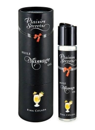 Массажное масло с ароматом пина колады Huile de Massage Gourmande Pina Colada - 59 мл. - Plaisir Secret - купить с доставкой в Калининграде