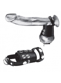 Кольцо на член и мошонку Cock Ring With 2  Ball Stretcher And Optional Weight Ring - BlueLine - в Калининграде купить с доставкой