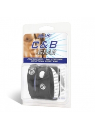 Утяжка для мошонки и пениса Cock Ring With 1  Ball Stretcher And Optional Weight Ring - BlueLine - купить с доставкой в Калининграде