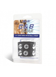 Ремень на член и мошонку 1.5  Cock Ring With Ball Strap - BlueLine - купить с доставкой в Калининграде