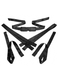 Бондажный набор из сатиновых лент Bordeaux 5 Piece Satin Bondage Set - XR Brands - купить с доставкой в Калининграде