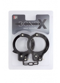 Чёрные наручники из листового металла BONDX METAL CUFFS BLACK - Dream Toys - купить с доставкой в Калининграде
