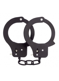 Чёрные наручники из листового металла BONDX METAL CUFFS BLACK - Dream Toys - купить с доставкой в Калининграде