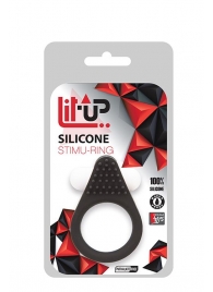 Чёрное эрекционное кольцо LIT-UP SILICONE STIMU RING 1 BLACK - Dream Toys - в Калининграде купить с доставкой
