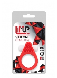 Красное эрекционное кольцо LIT-UP SILICONE STIMU RING 1 RED - Dream Toys - в Калининграде купить с доставкой
