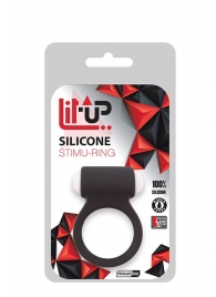 Чёрное эрекционное виброкольцо LIT-UP SILICONE STIMU RING 3 BLACK - Dream Toys - в Калининграде купить с доставкой