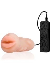 Мастурбатор-ротик с вибрацией REALSTUFF VIBRATING MASTURBATOR MOUTH - Dream Toys - в Калининграде купить с доставкой