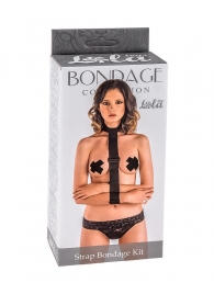 Ошейник с длинной лентой и наручниками Strap Bondage Kit Plus Size - Lola Games - купить с доставкой в Калининграде