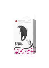 Чёрное эрекционное кольцо с вибрацией Rabbit Vibrator - Baile - в Калининграде купить с доставкой