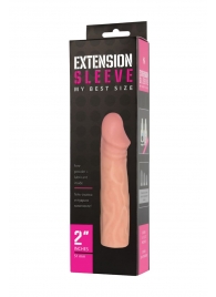 Телесная насадка-удлинитель Extension sleeve - 17 см. - Sitabella - в Калининграде купить с доставкой