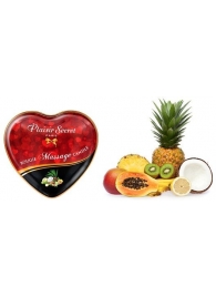 Массажная свеча с ароматом экзотических фруктов Bougie Massage Candle - 35 мл. - Plaisir Secret - купить с доставкой в Калининграде