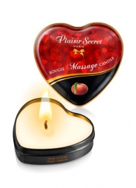 Массажная свеча с ароматом персика Bougie Massage Candle - 35 мл. - Plaisir Secret - купить с доставкой в Калининграде