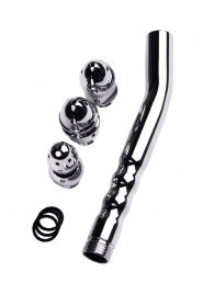 Металлический анальный душ с тремя насадками - ToyFa - купить с доставкой в Калининграде