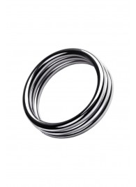 Металлическое эрекционное кольцо с рёбрышками размера L - ToyFa - в Калининграде купить с доставкой