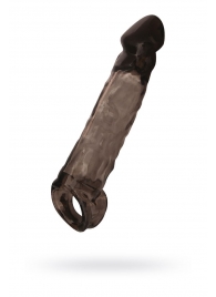 Чёрная насадка на пенис Tс подхватом - 19,5 см. - ToyFa - в Калининграде купить с доставкой