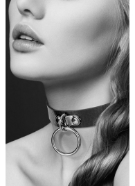 Узенький ошейник из полиуретана с кольцом - Bijoux Pour Toi - купить с доставкой в Калининграде