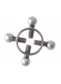 Серебристые зажимы для сосков на винтах - ToyFa - купить с доставкой в Калининграде