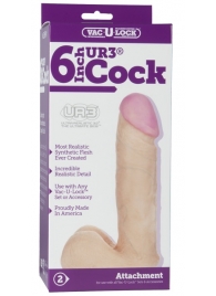 Ультра реалистичная насадка Vac-U-Lock  6  ULTRASKYN Cock - 17,3 см. - Doc Johnson - купить с доставкой в Калининграде