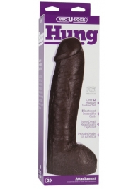 Большая насадка для трусиков Vac-U-Lock Realistic Hung - 31,7 см. - Doc Johnson - купить с доставкой в Калининграде