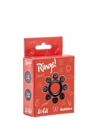 Чёрное эрекционное кольцо Rings Bubbles - Lola Games - в Калининграде купить с доставкой