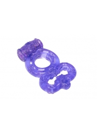 Фиолетовое эрекционное кольцо Rings Treadle с подхватом - Lola Games - в Калининграде купить с доставкой