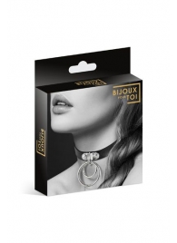 Черный чокер с двумя кольцами - Bijoux Pour Toi - купить с доставкой в Калининграде