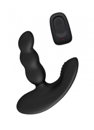 Черный силиконовый стимулятор простаты Levett Nitoc с пультом ДУ - Levett - в Калининграде купить с доставкой