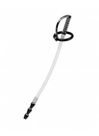 Силиконовый уретральный плаг со сменными фиксирующими кольцами Metal - ToyFa - купить с доставкой в Калининграде