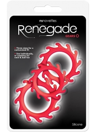 Набор из 3 красных эрекционных колец Renegade Gears - NS Novelties - в Калининграде купить с доставкой
