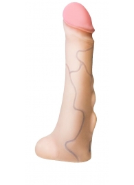 Реалистичная насадка с мошонкой REAL Standard - 18 см. - LOVETOY (А-Полимер) - купить с доставкой в Калининграде