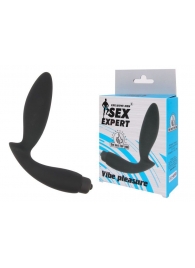 Чёрный вибростимулятор простаты Sex Expert Vibe Pleasure - Sex Expert - в Калининграде купить с доставкой