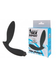 Чёрный вибростимулятор простаты Sex Expert Vibe Pleasure - Sex Expert - в Калининграде купить с доставкой