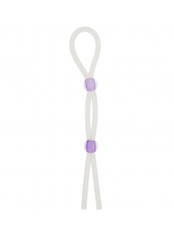 Прозрачное эрекционное кольцо-лассо SILICONE LASSO COCK RING DUAL BEADS - NMC - в Калининграде купить с доставкой