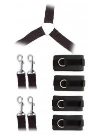 Комплект наручников и поножей LUXURIOUS BED RESTRAINT CUFF SET - Blush Novelties - купить с доставкой в Калининграде