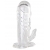 Прозрачная гелевая насадка с клиторальным отростком - 13 см. - Toyfa Basic - в Калининграде купить с доставкой