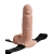 Телесный перезаряжаемый вибрострапон 7  Hollow Rechargeable Strap-on with Balls - 20,3 см. - Pipedream - купить с доставкой в Калининграде