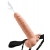 Телесный полый страпон с имитацией эякуляции 7.5  Hollow Squirting Strap-On with Balls Flesh - 21,6 см. - Pipedream - купить с доставкой в Калининграде