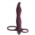 Бордовая вибронасадка для двойного проникновения Flirtini - 15,9 см. - Lola Games - купить с доставкой в Калининграде
