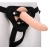 Телесный страпон на черных трусиках STRAP ON REAL DILDO - 20 см. - Dream Toys - купить с доставкой в Калининграде