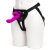 Лиловый страпон Rechargeable Vibrating Strap-On Harness Set - 17,6 см. - Happy Rabbit - купить с доставкой в Калининграде