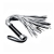 Серебристая плетка Struggle My Flogger с черной ручкой - 45 см. - Lovetoy - купить с доставкой в Калининграде