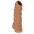 Телесная насадка с венками и открытой головкой Nude Sleeve L - 14 см. - KOKOS - в Калининграде купить с доставкой
