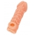 Телесная закрытая насадка с венками Cock Sleeve Size M - 15,6 см. - KOKOS - в Калининграде купить с доставкой