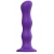 Фиолетовая насадка Strap-On-Me Dildo Geisha Balls size M - Strap-on-me - купить с доставкой в Калининграде