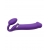 Фиолетовый безремневой вибрострапон Silicone Bendable Strap-On - size XL - Strap-on-me - купить с доставкой в Калининграде