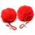 Красные зажимы на соски с помпонами Pom Pom - XR Brands - купить с доставкой в Калининграде
